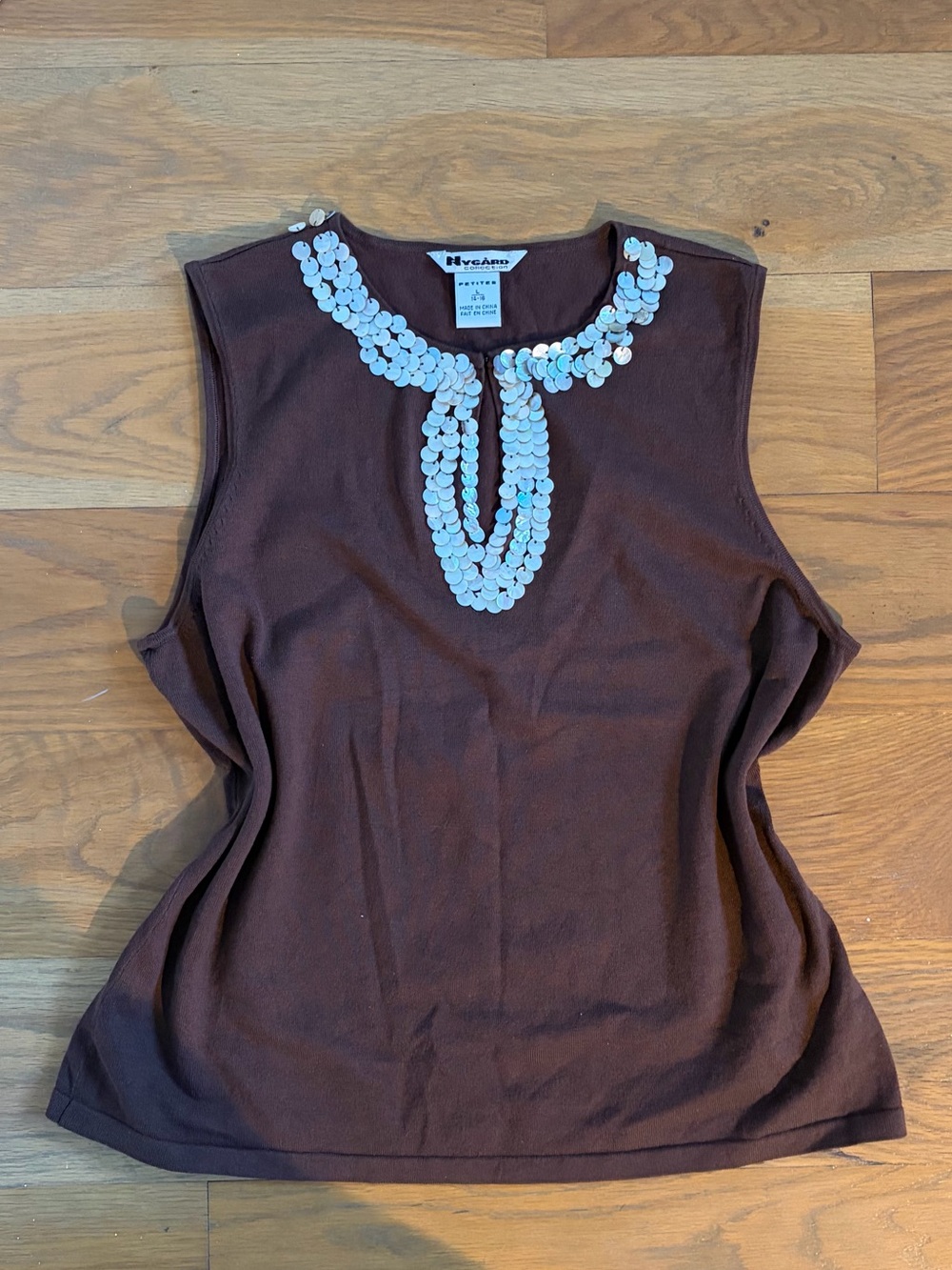 Vintage Sequin Embellished Tank